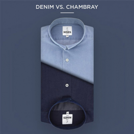 Camisa denim vs camisa chambray: el duelo